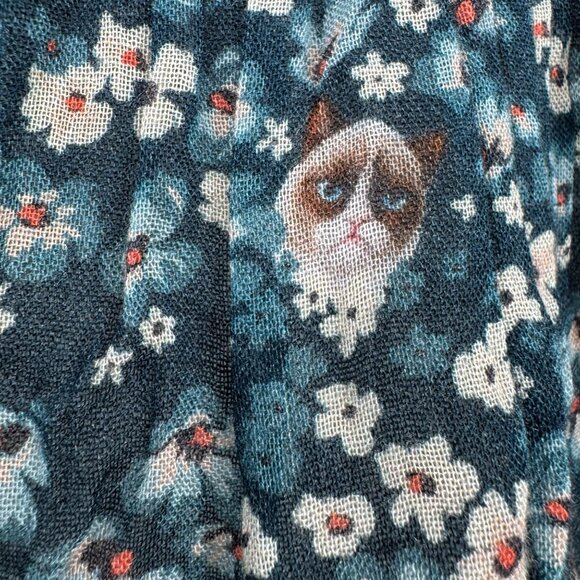 Paul and Joe Sister Grumpy Cat Floral gauze smoked dress tunic top blouse Print - Picture 10 of 12